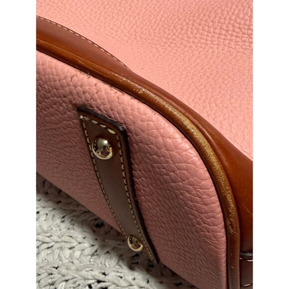 Dooney & Bourke Zip Zip Satchel Pebble Grain Leather Purse Pink MSRP $308 - Picture 8 of 16
